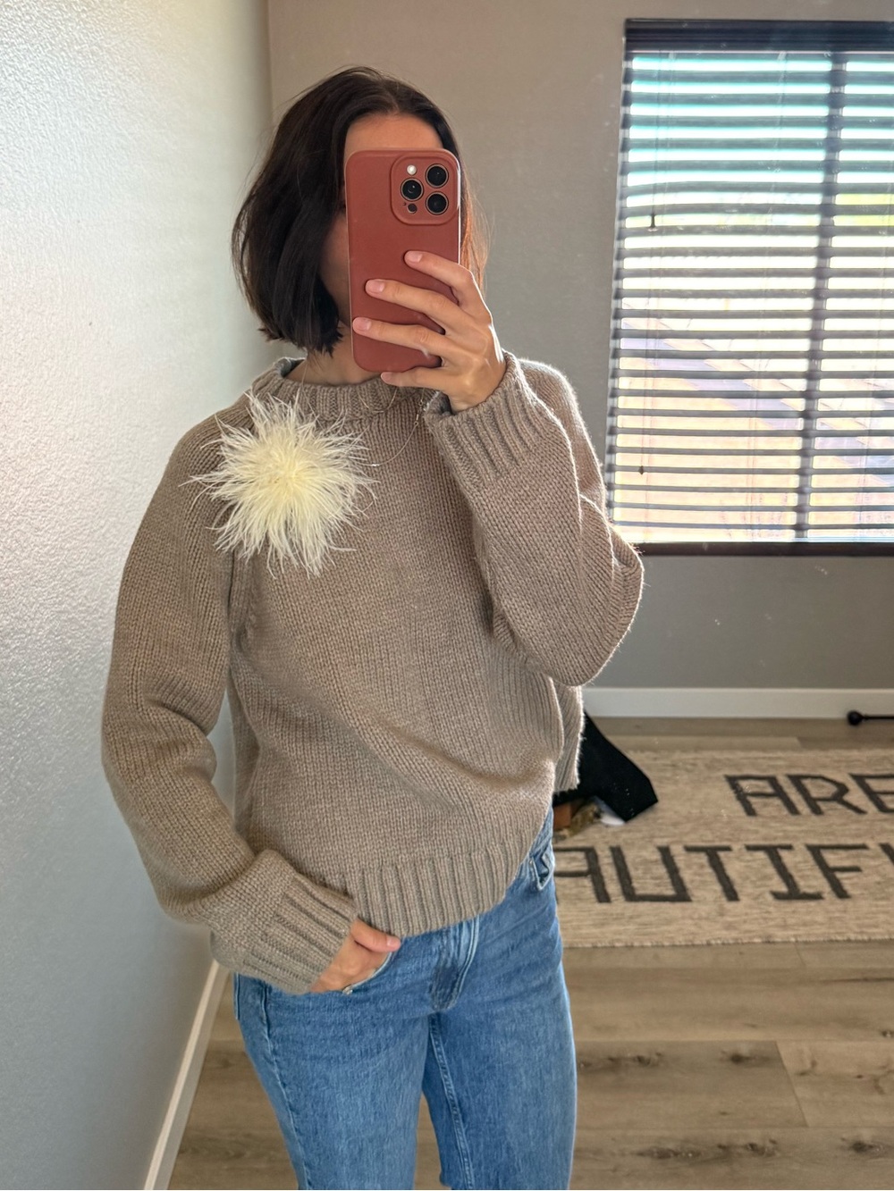 Knit Crewneck Women's Sweater